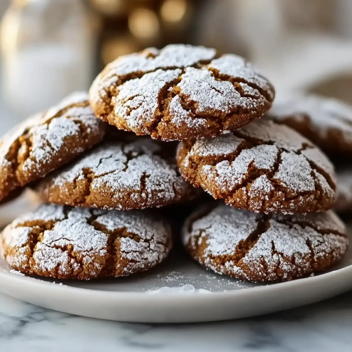 Gingerbread Crinkle Cookies