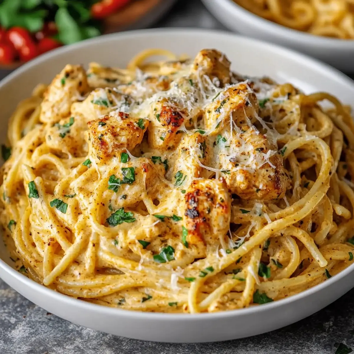 Creamy Cajun Chicken Spaghetti