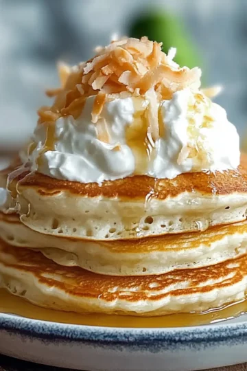 Sweet Coconut Cream Pancakes