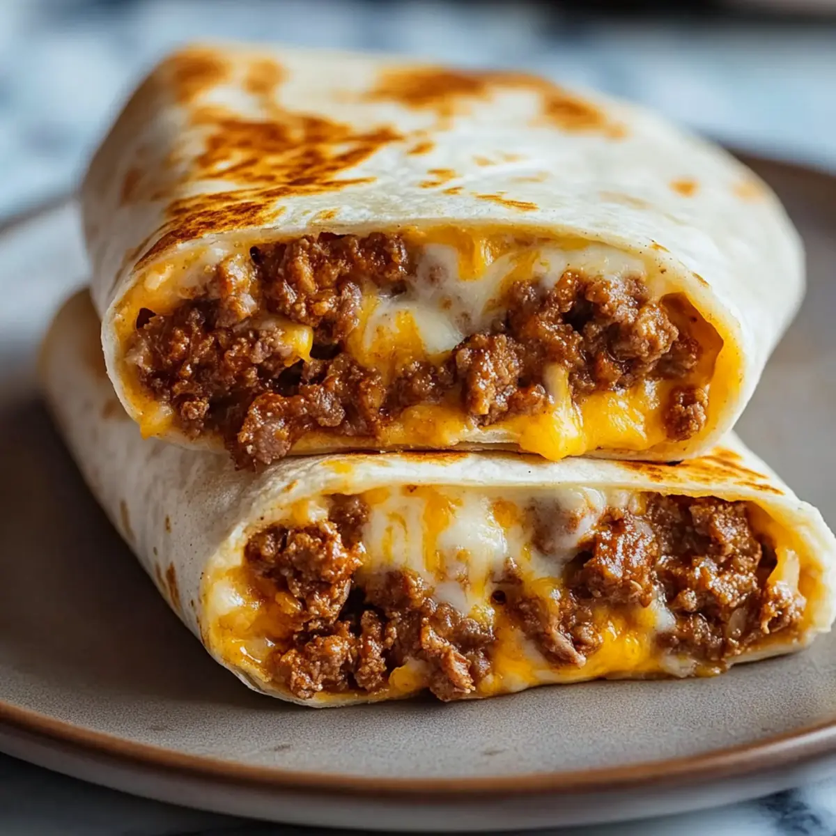 Beef and Cheese Burritos