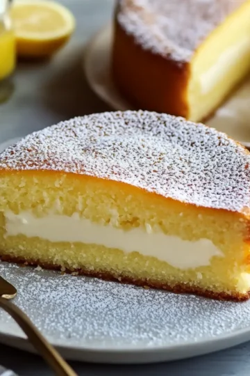 Italian Grandma's Lemon Custard Cake