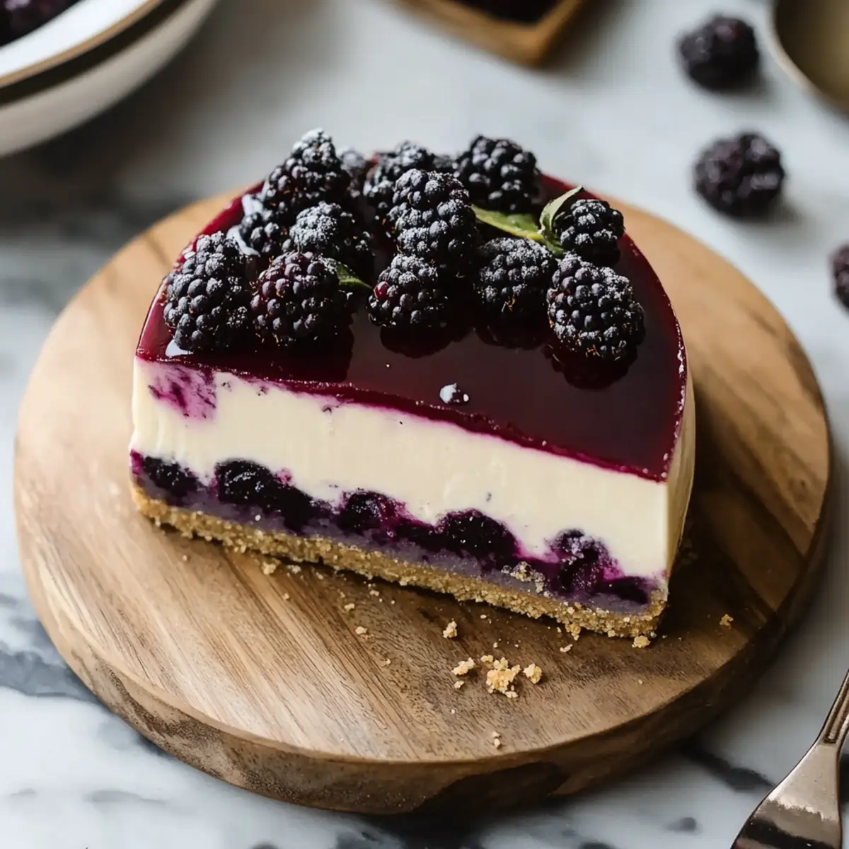 Mulberry & Earl Grey Cheesecake
