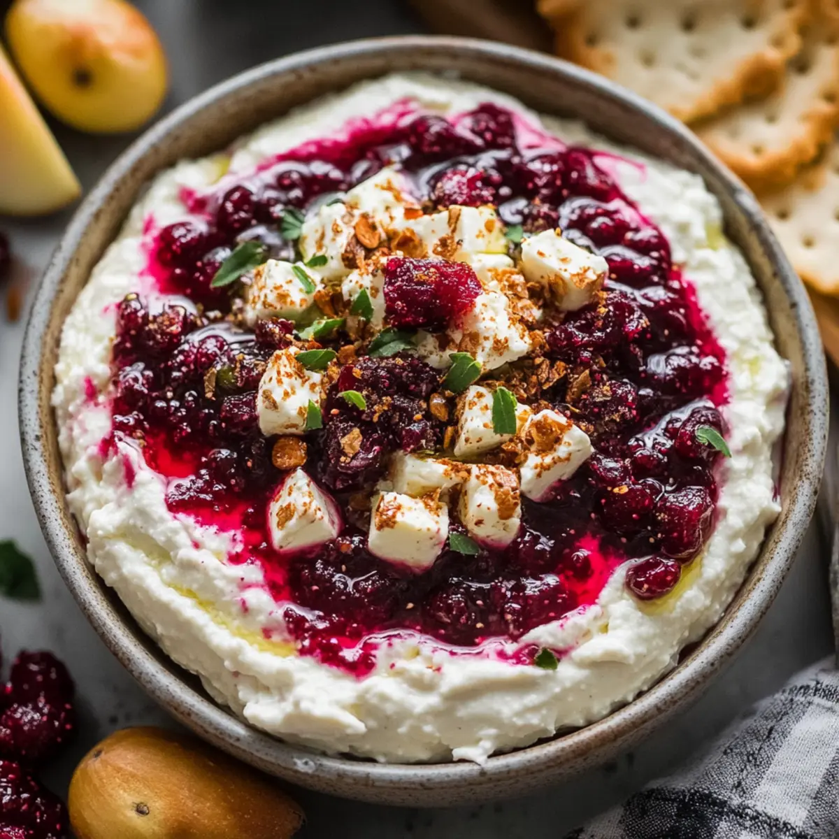 Cranberry Whipped Feta Dip