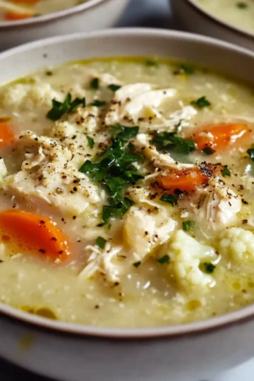 Cauliflower Chicken Soup