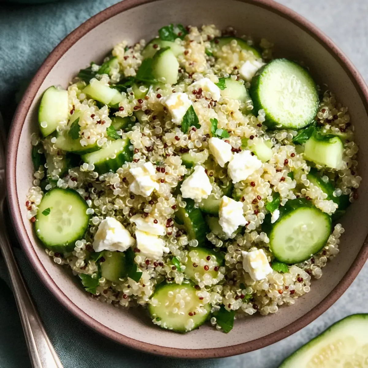 Cucumber Quinoa Feta Salad