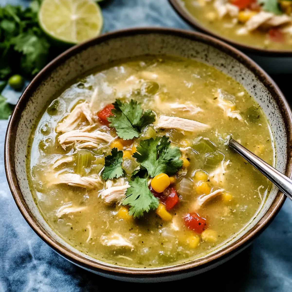 Green Enchilada Chicken Soup