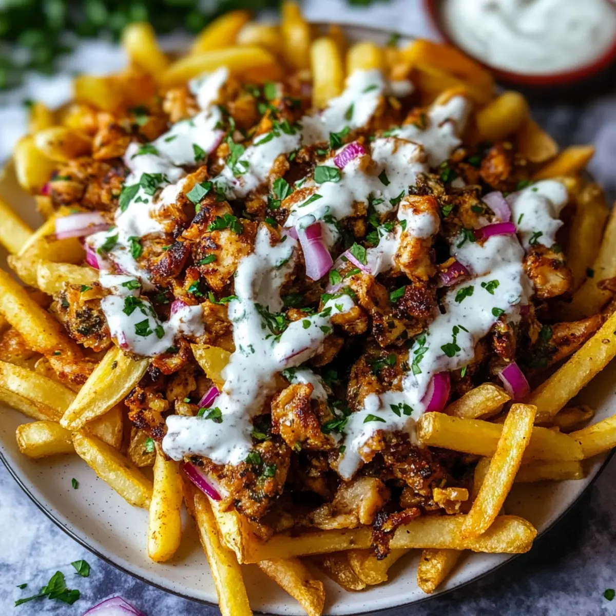 Loaded Chicken Shawarma Fries
