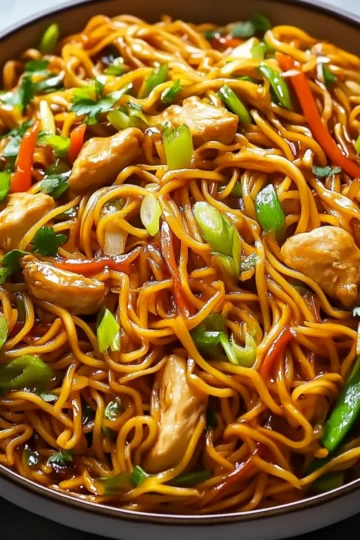 Chicken Chow Mein with the Best Chow Mein Sauce