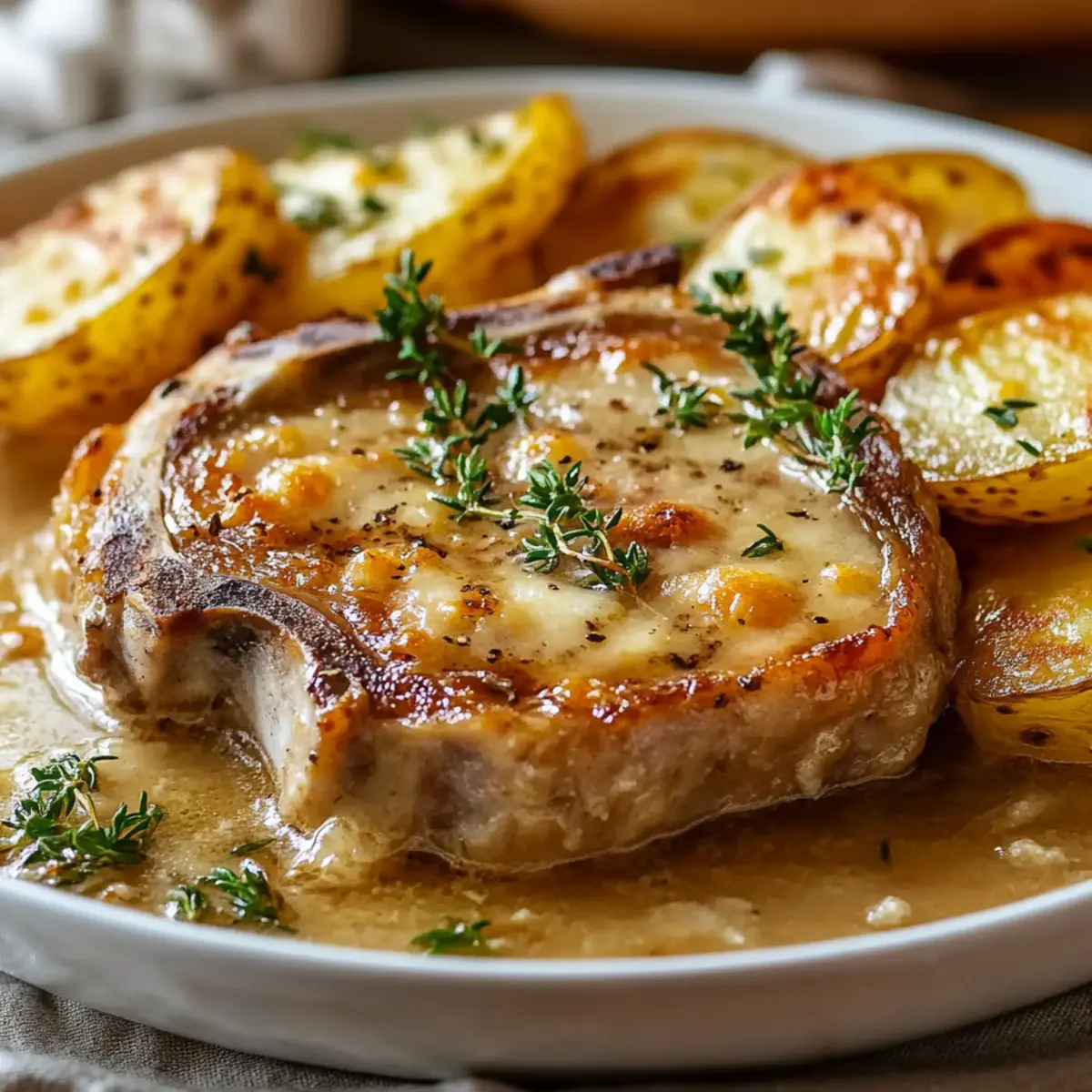 Smothered Pork Chop and Scalloped Potato Casserole