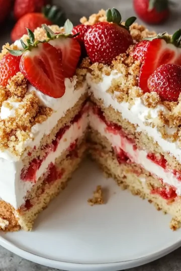 Strawberry Crunch Cake