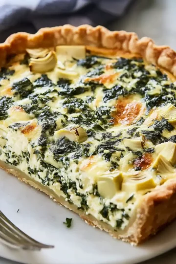 Spinach Artichoke Quiche
