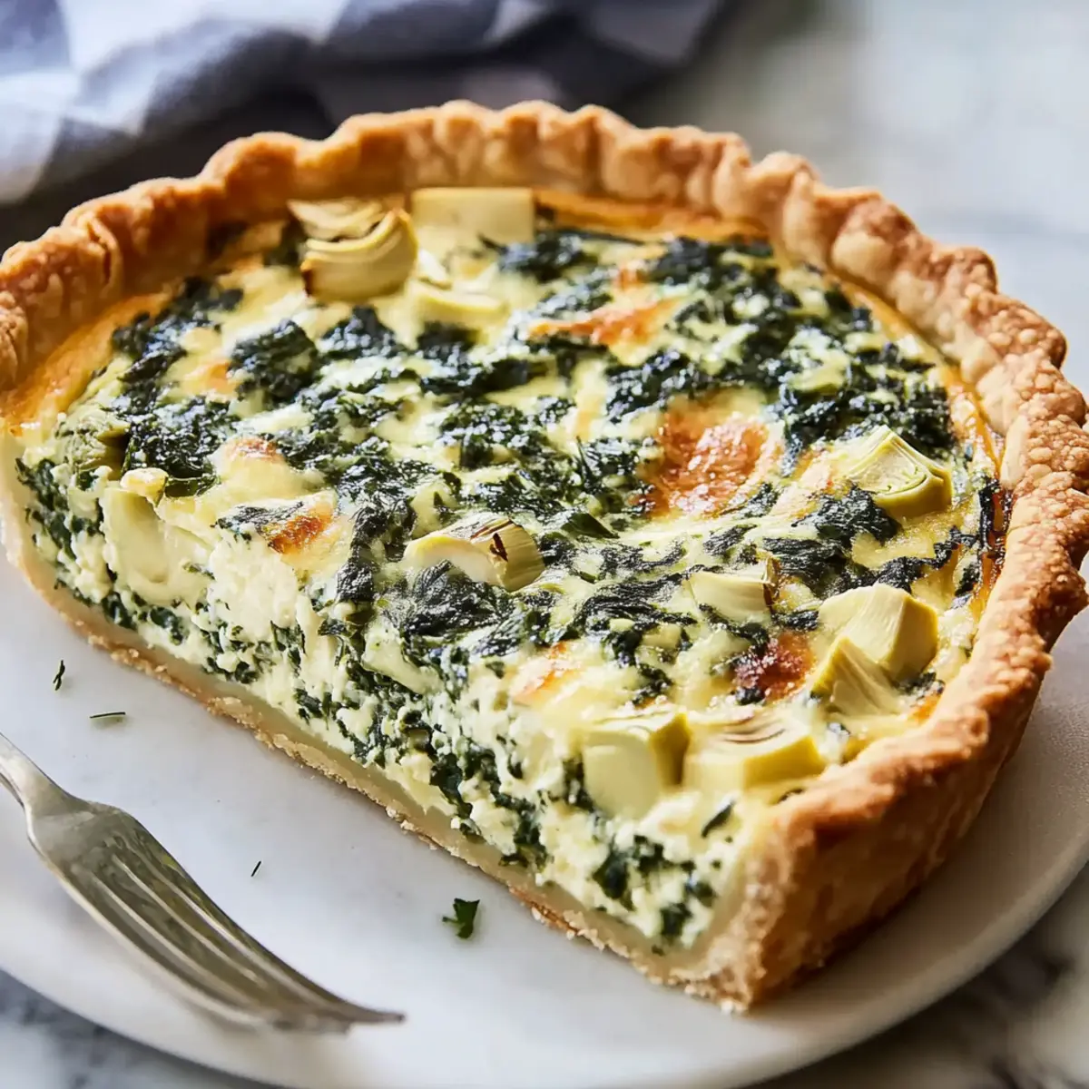 Spinach Artichoke Quiche