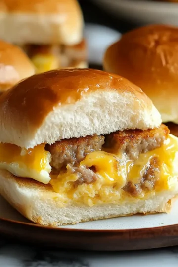 Sausage Egg and Cheese Breakfast Sliders