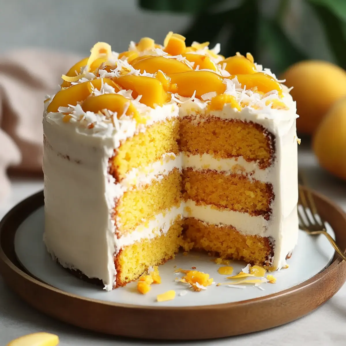 Vegan Mango Coconut Cake