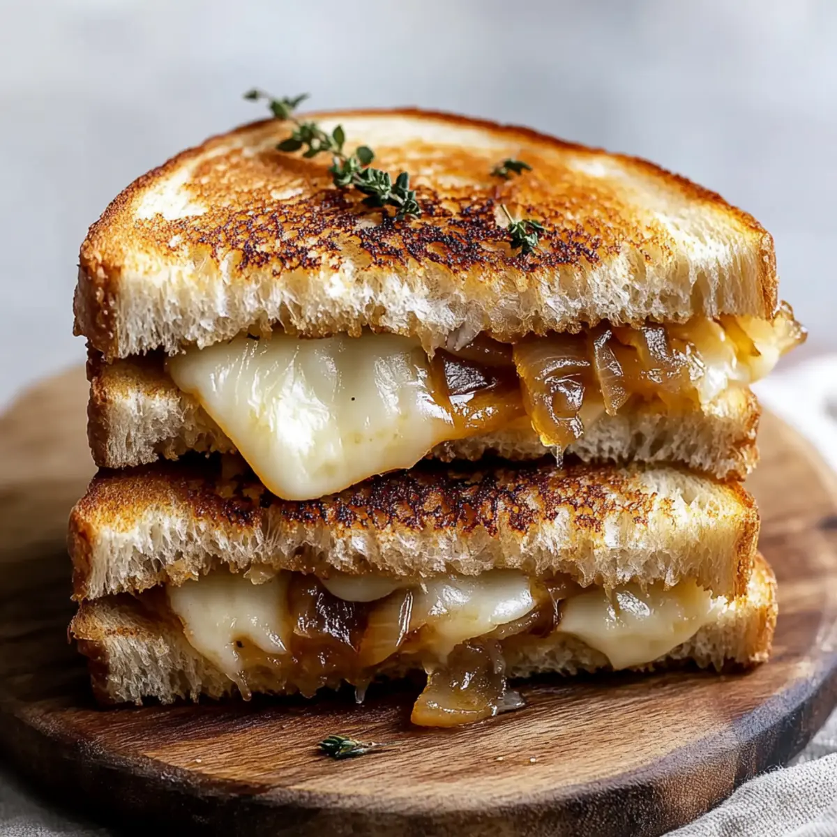 Caramelized Onion & Apple Grilled Cheese Sandwich