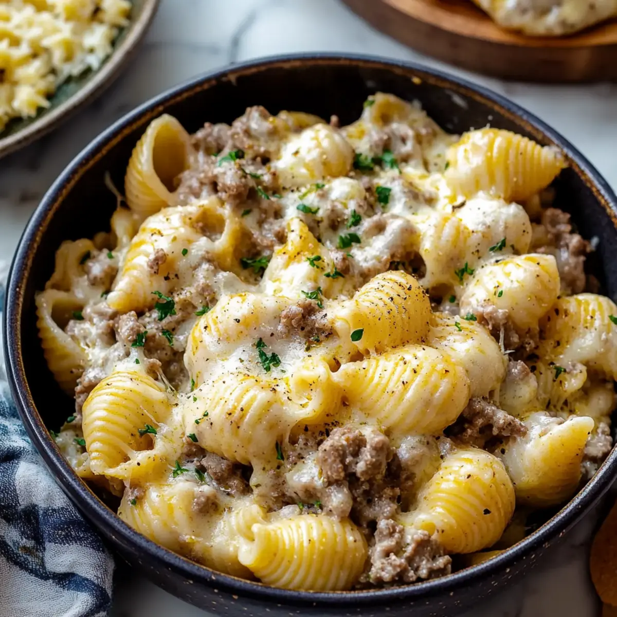 Creamy Beef and Shells