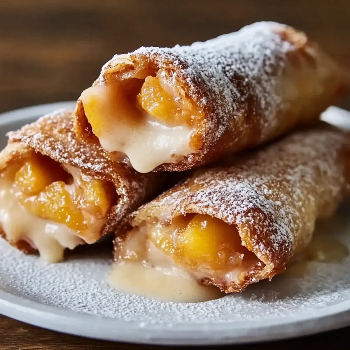 Southern Peach Cobbler Egg Rolls