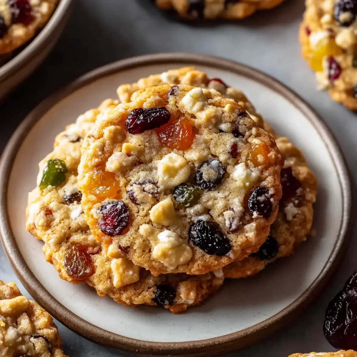 Old Fashioned Fruitcake Cookies