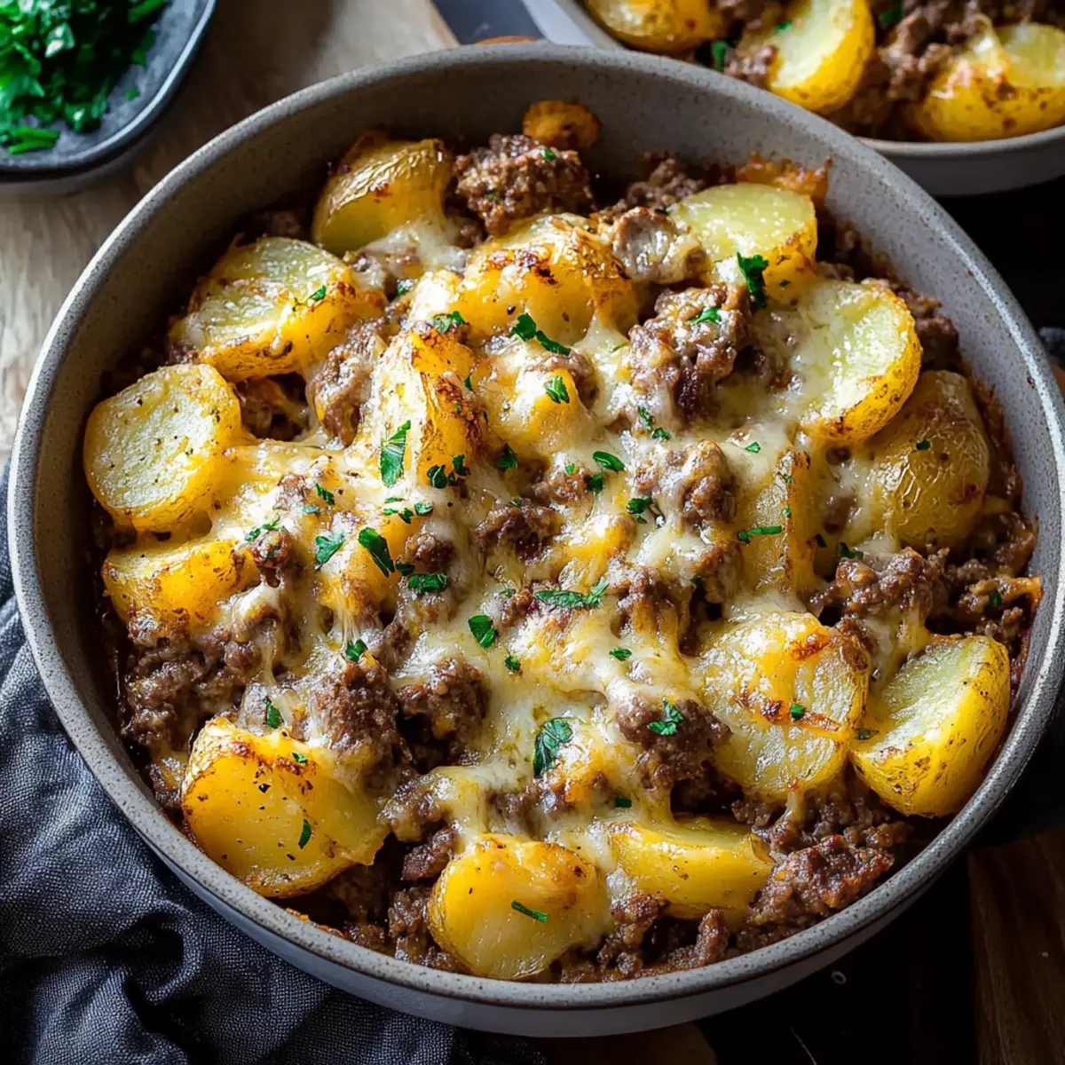 Cheesy One-Pot Beef and Potatoes