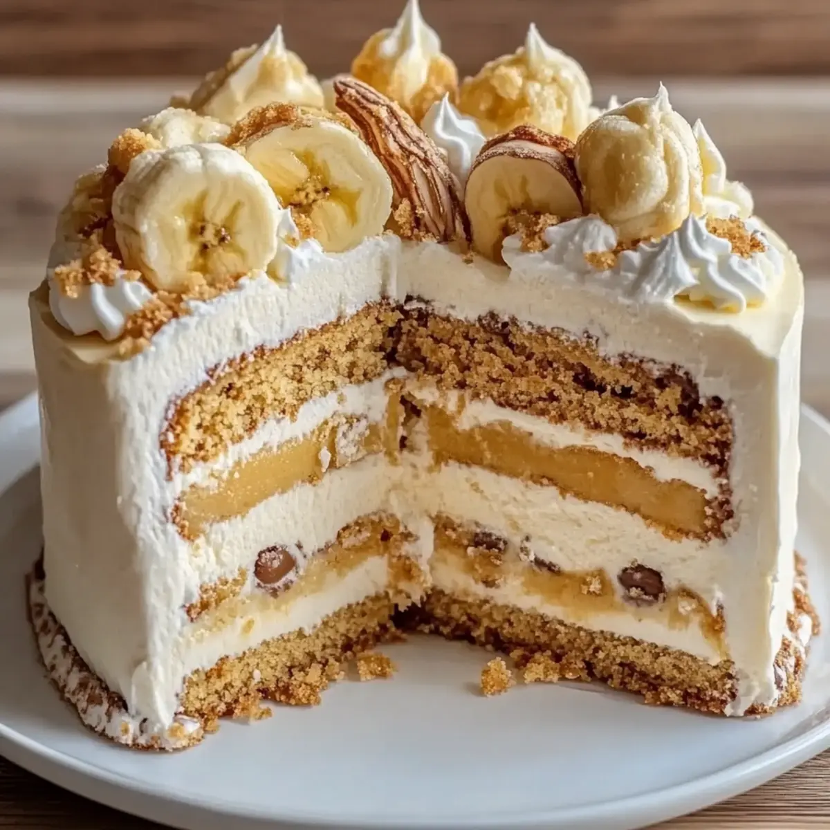 Banana Pudding Cookie Butter Cheesecake Cake
