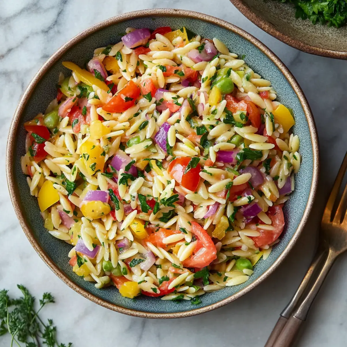 Rainbow Orzo Salad