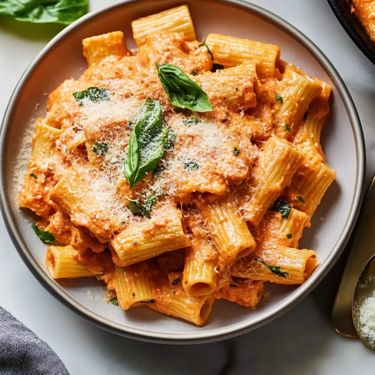 Creamy Tomato Rigatoni Pasta
