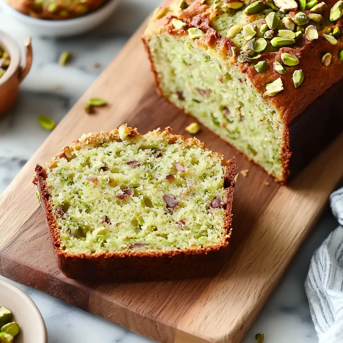 Pistachio Pudding Bread