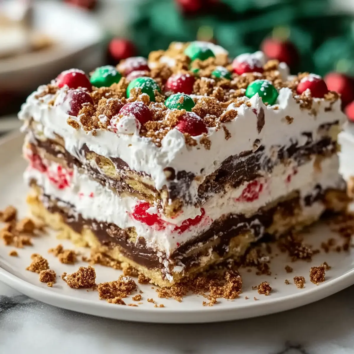 Christmas Cookie Lasagna