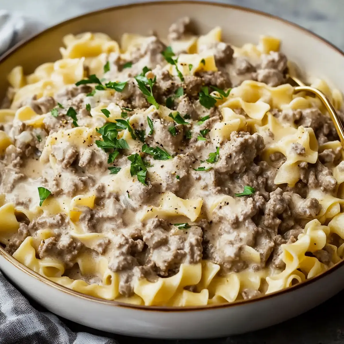 Ground Beef Stroganoff