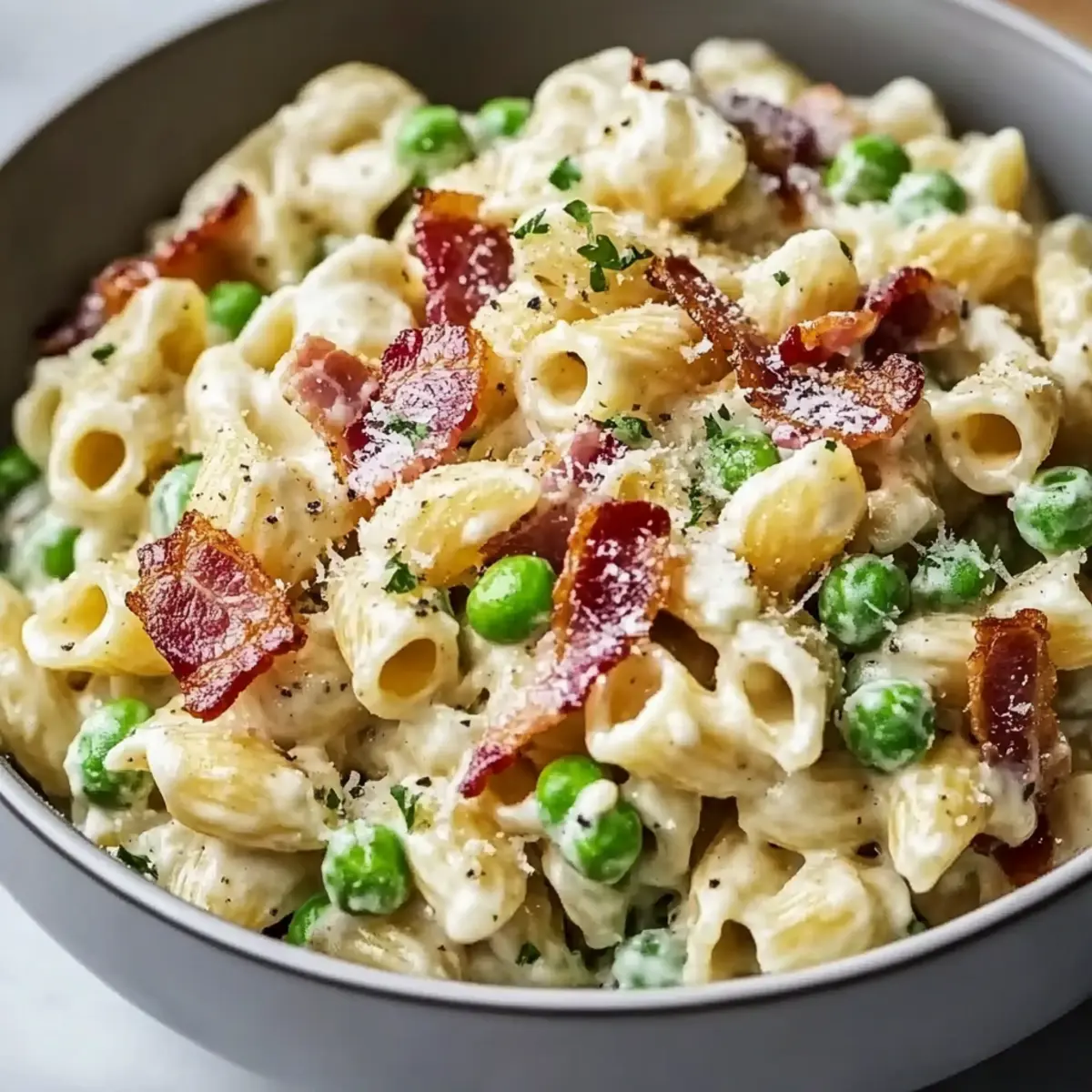 Creamy Pasta Salad with Bacon