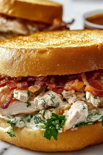 Chopped Chicken Bacon Ranch Sandwich