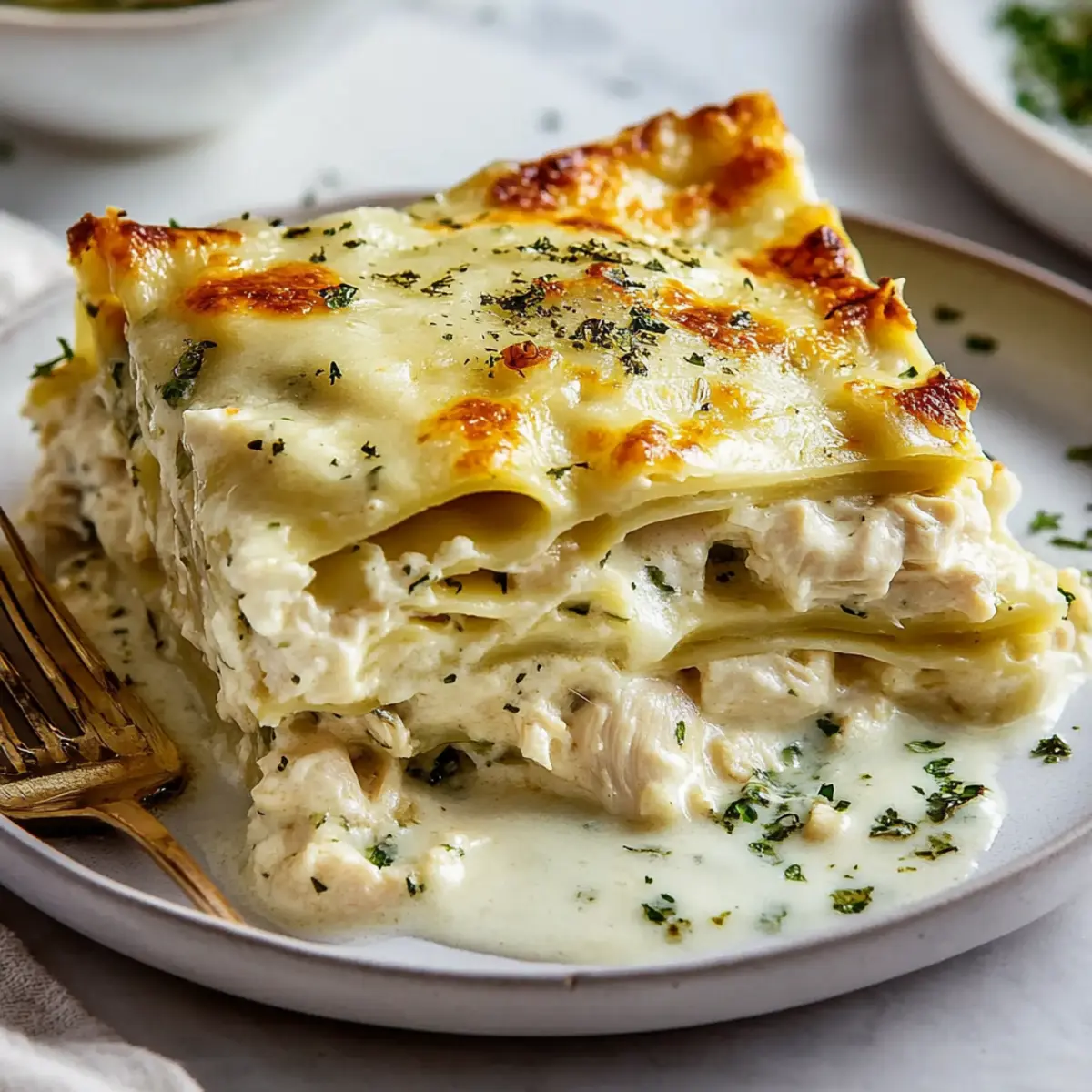 White Sauce Chicken Lasagna