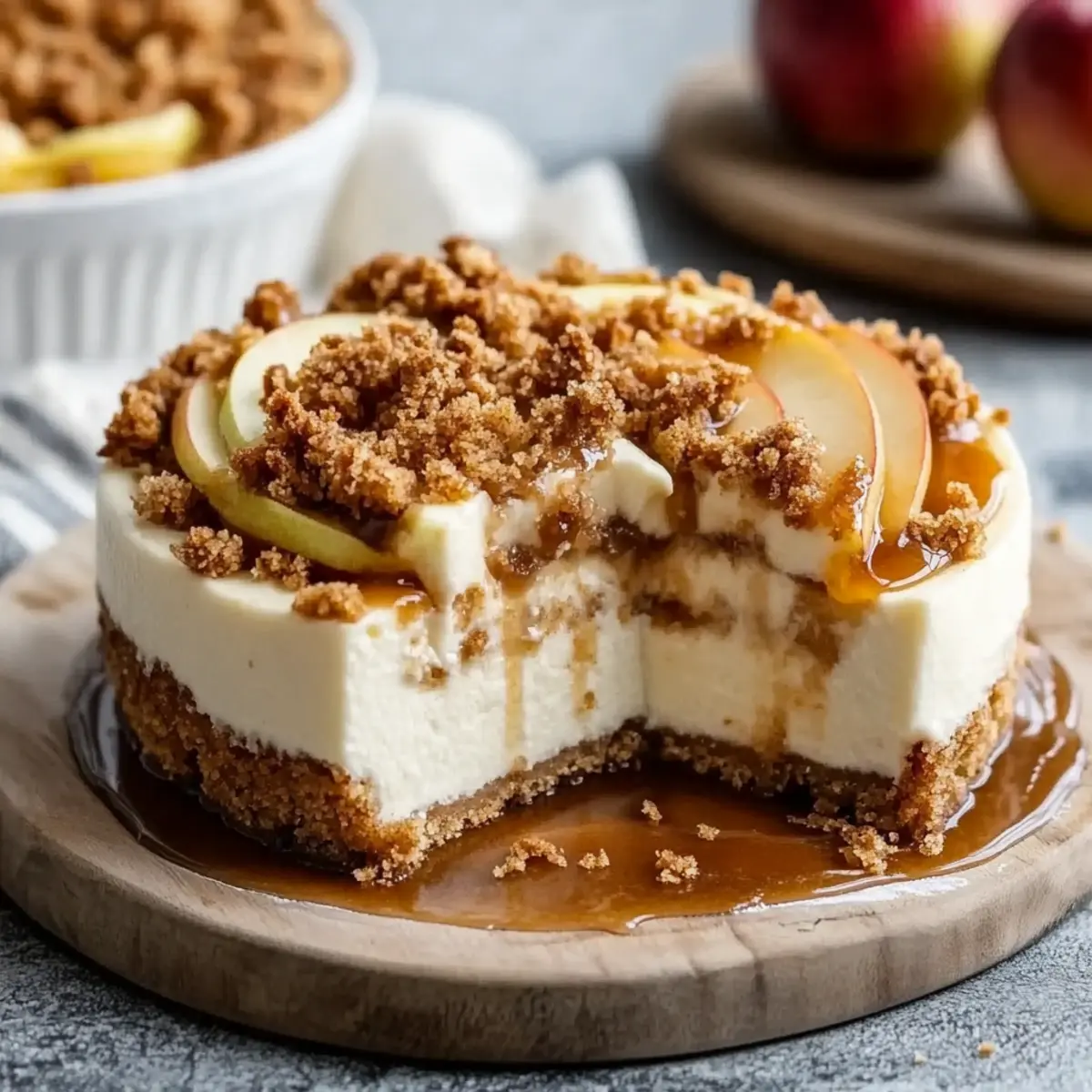 Apple Crisp Cheesecake