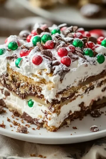 Christmas Cookie Lasagna