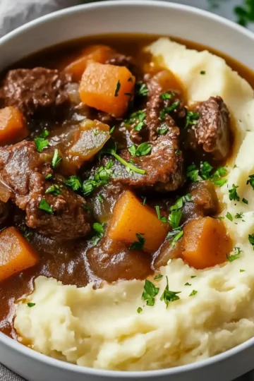 Irish Stew with Mashed Potatoes
