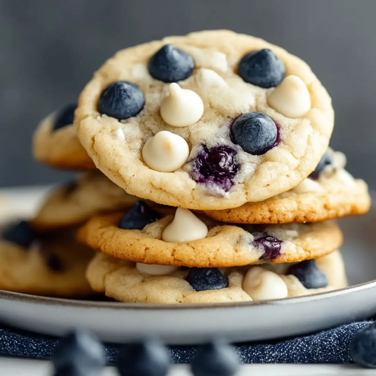 Blueberry White Chocolate Chip Cookies