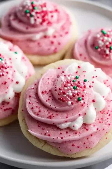 Christmas Pink Velvet Cookies
