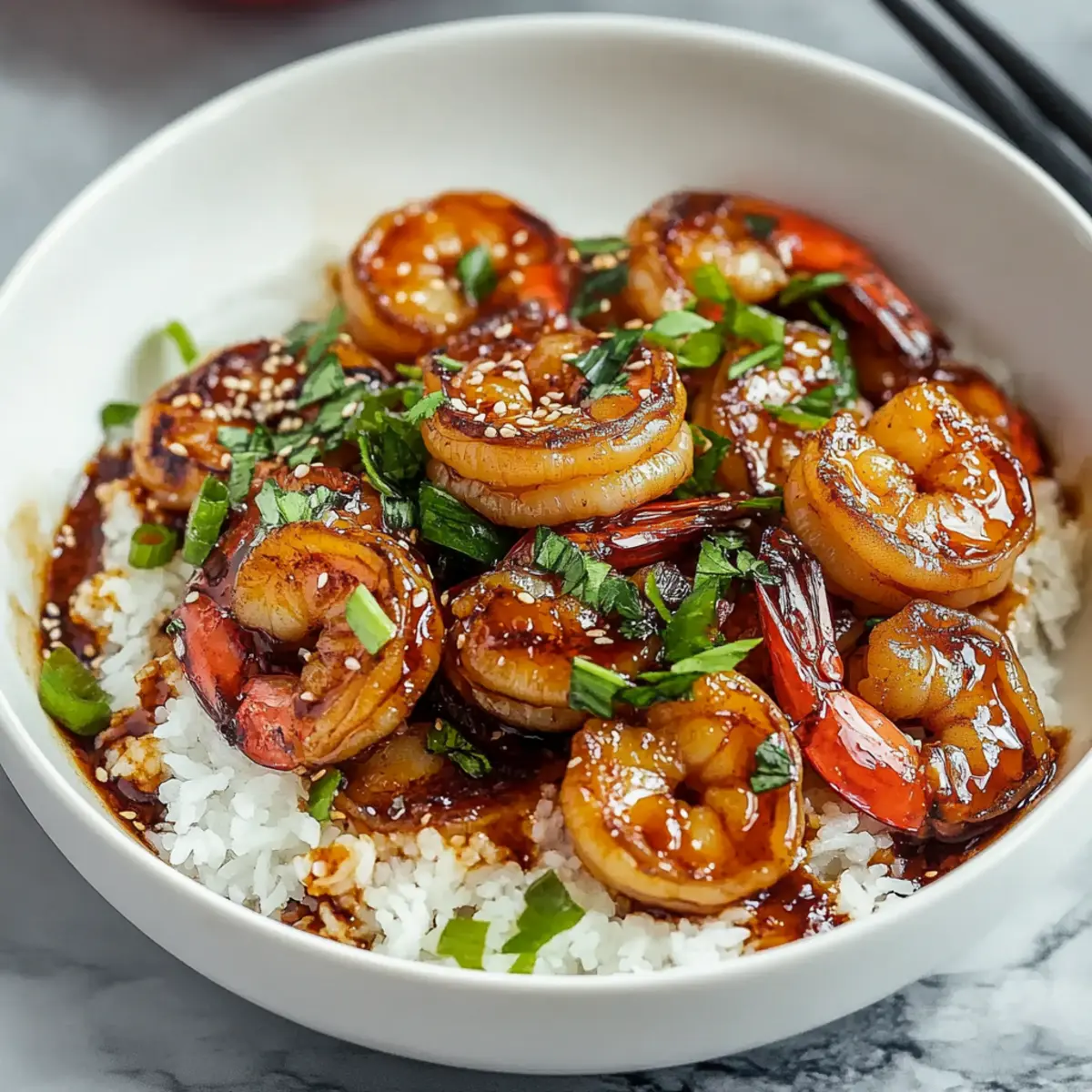 Honey Garlic Shrimp Bowls