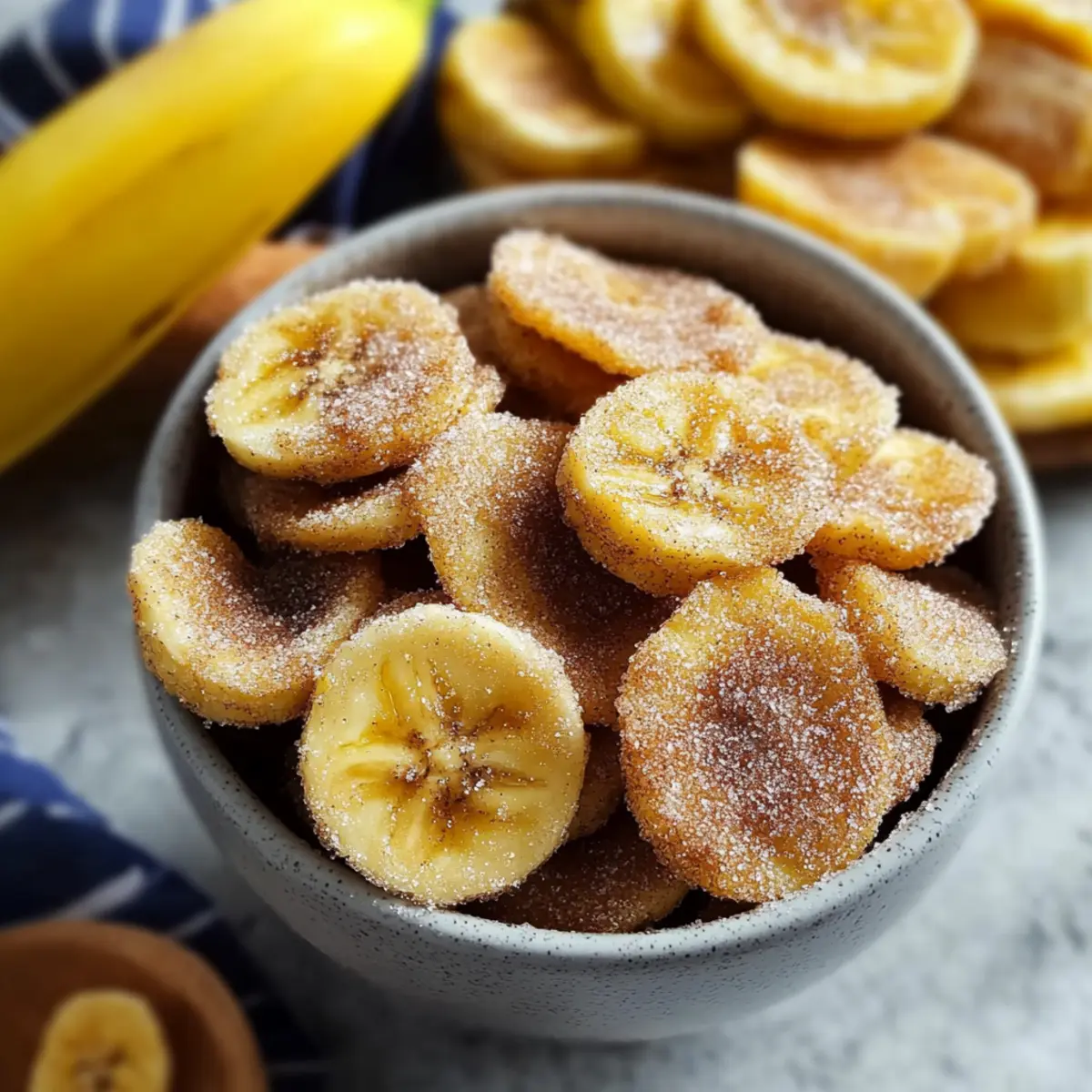 Cinnamon Sugar Air Fryer Banana Chips