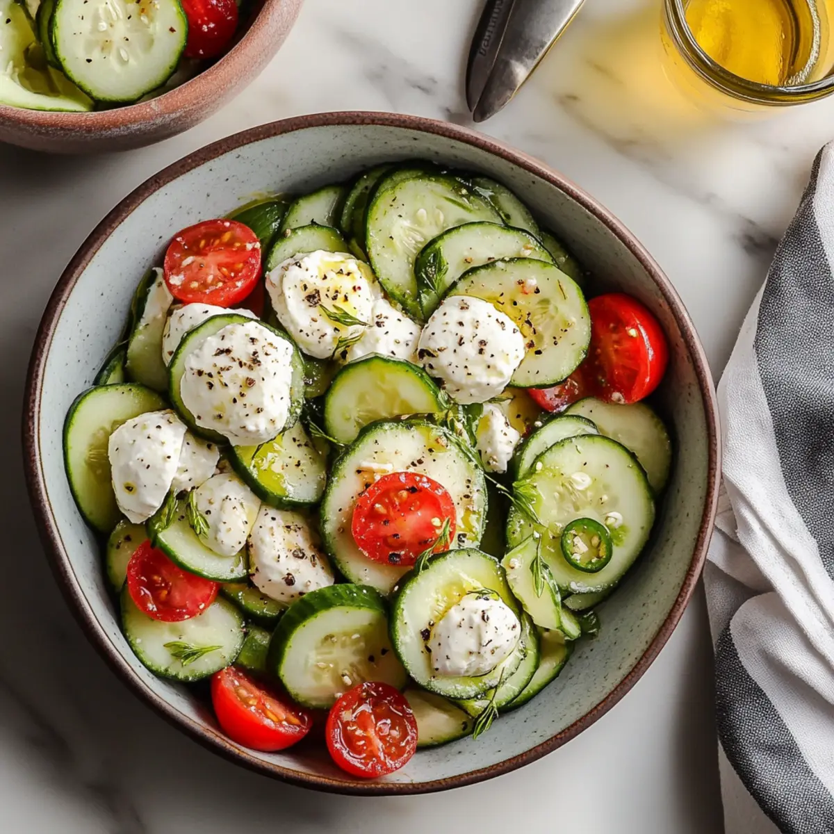 Cucumber Mozzarella Salad