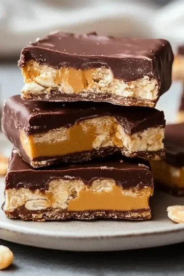 Homemade Vegan Snickers Bars