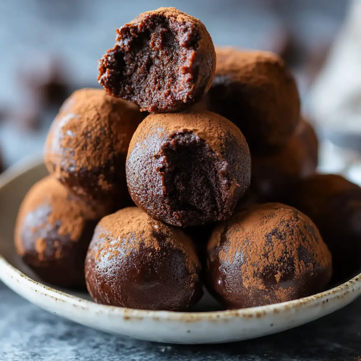 No-Bake Chocolate Brownie Bites