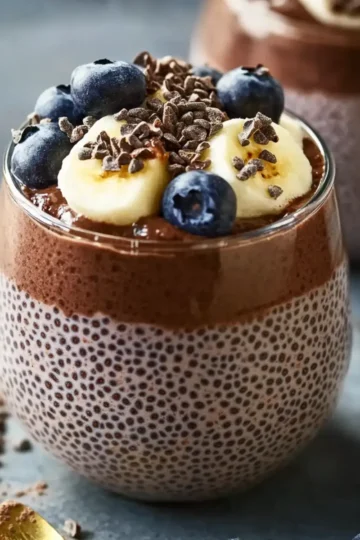 High Protein Chocolate Chia Pudding