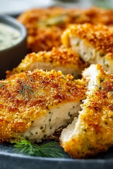 Crispy Dill Pickle Parmesan Chicken