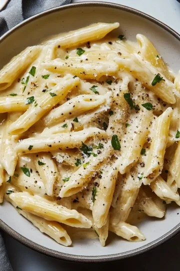Creamy Garlic Penne Pasta