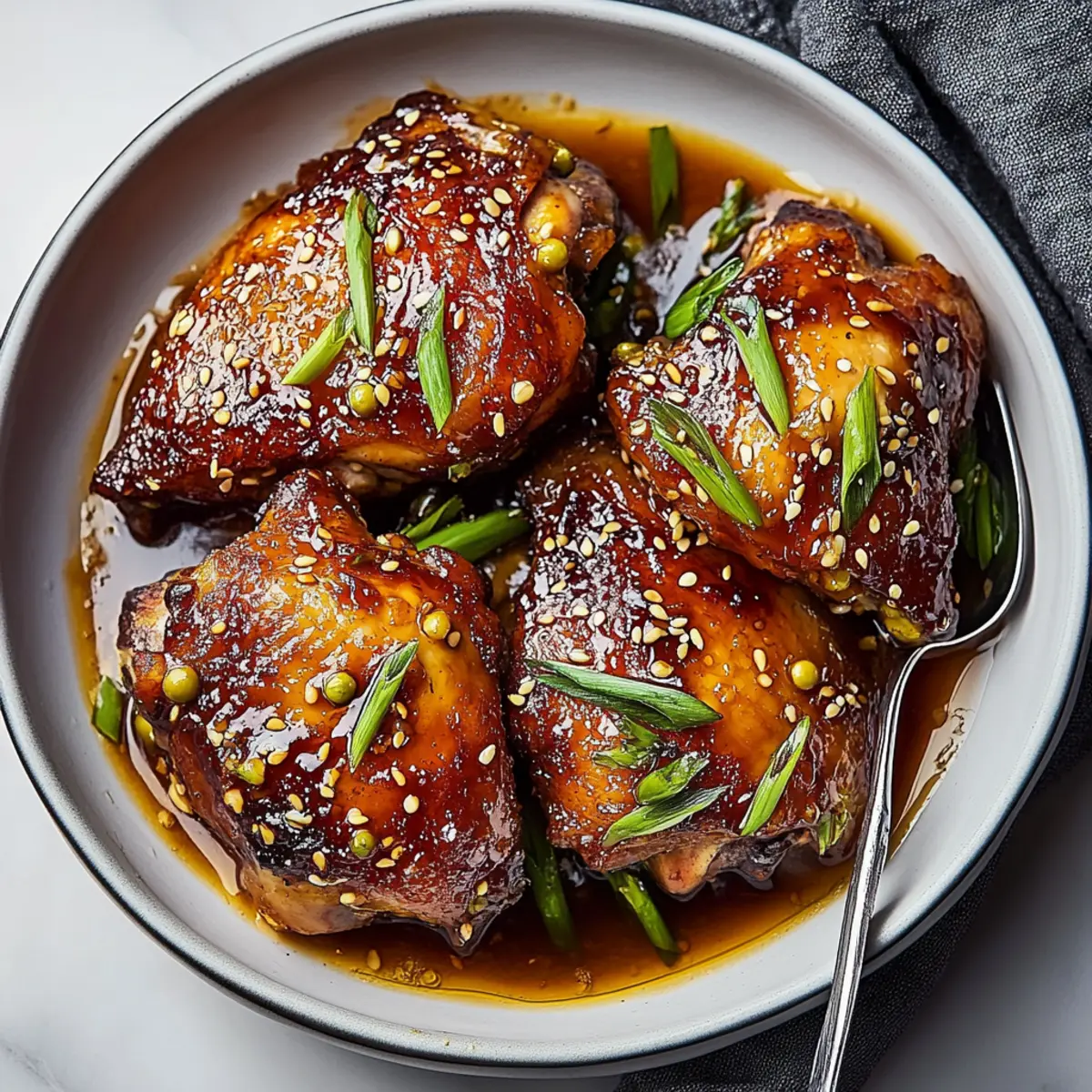 Soy Garlic Chicken Thighs