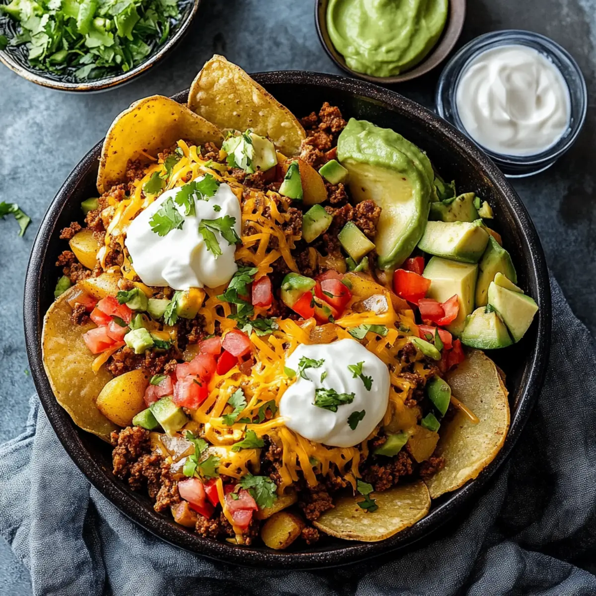 Loaded Potato Taco Bowls