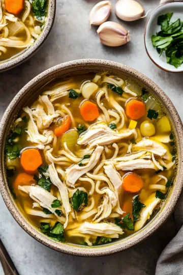 Ginger Garlic Chicken Noodle Soup