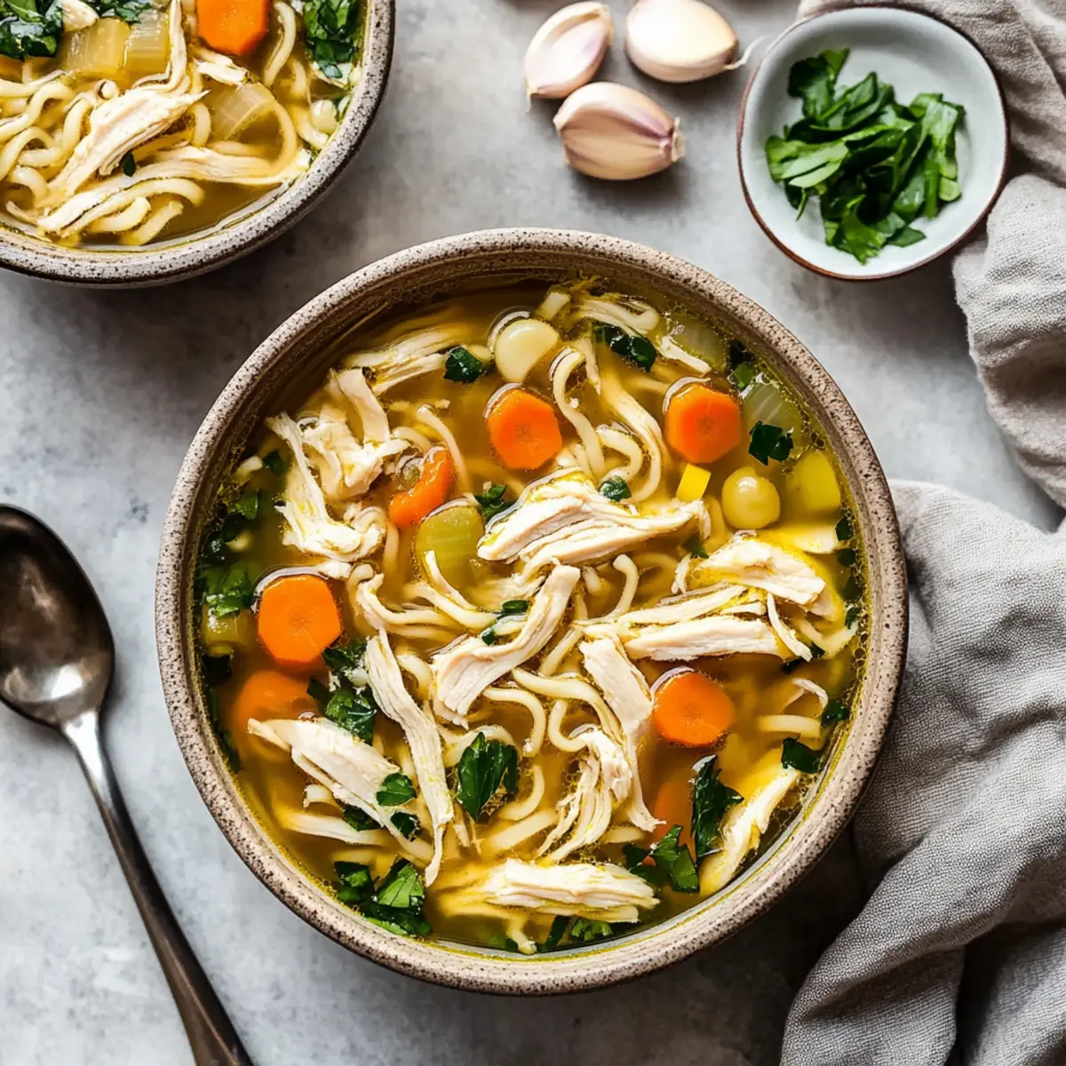 Ginger Garlic Chicken Noodle Soup