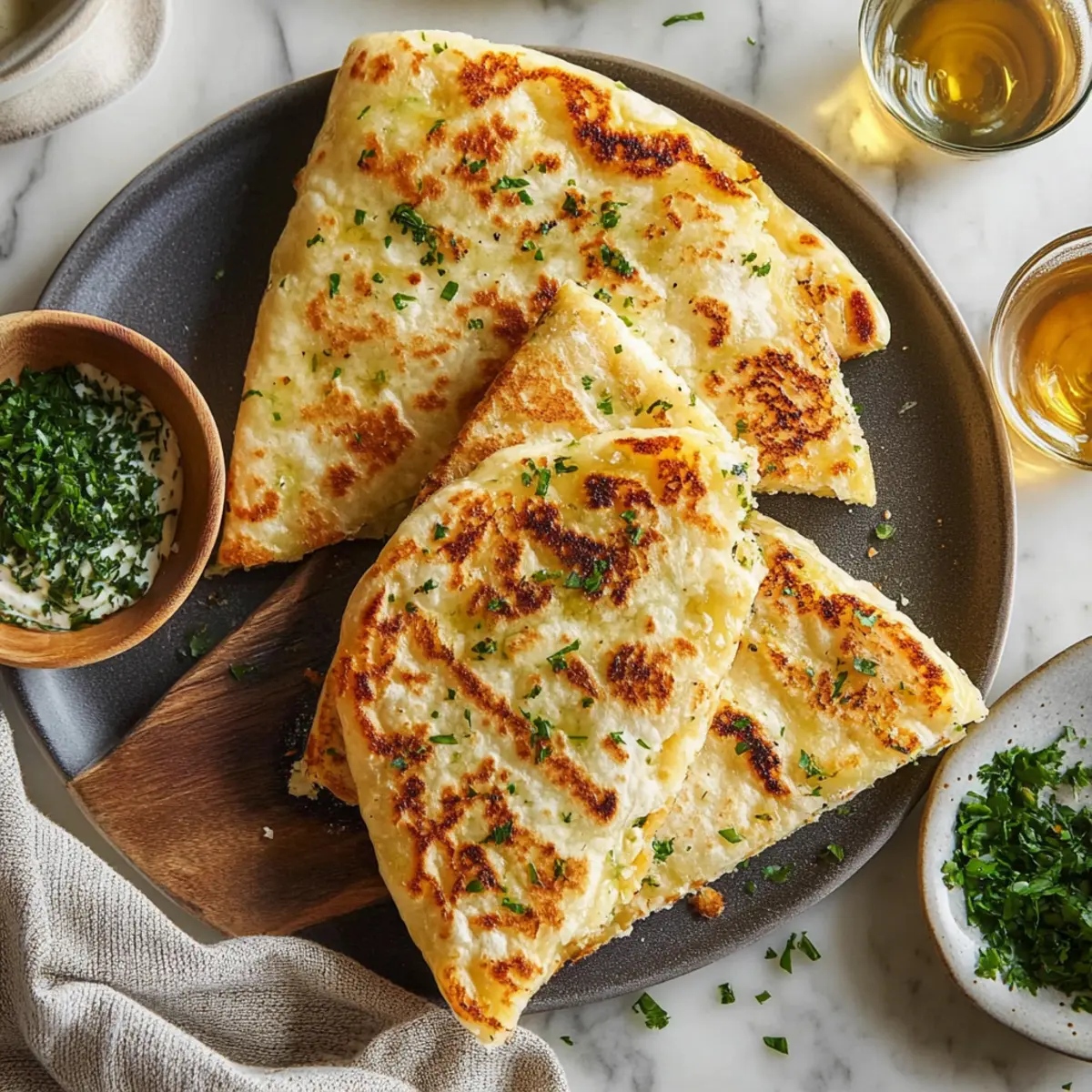 Air Fryer Tortilla Garlic Bread